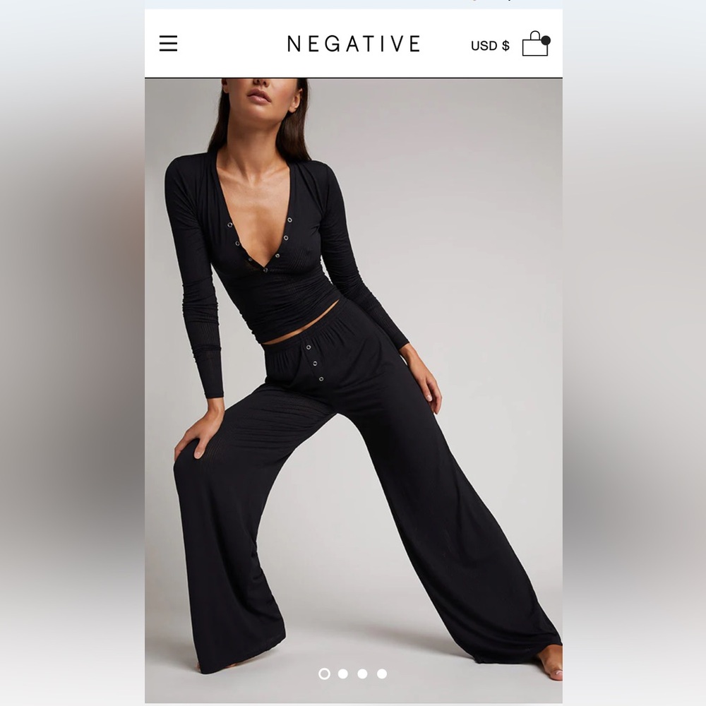 Negative underwear black whipped track set